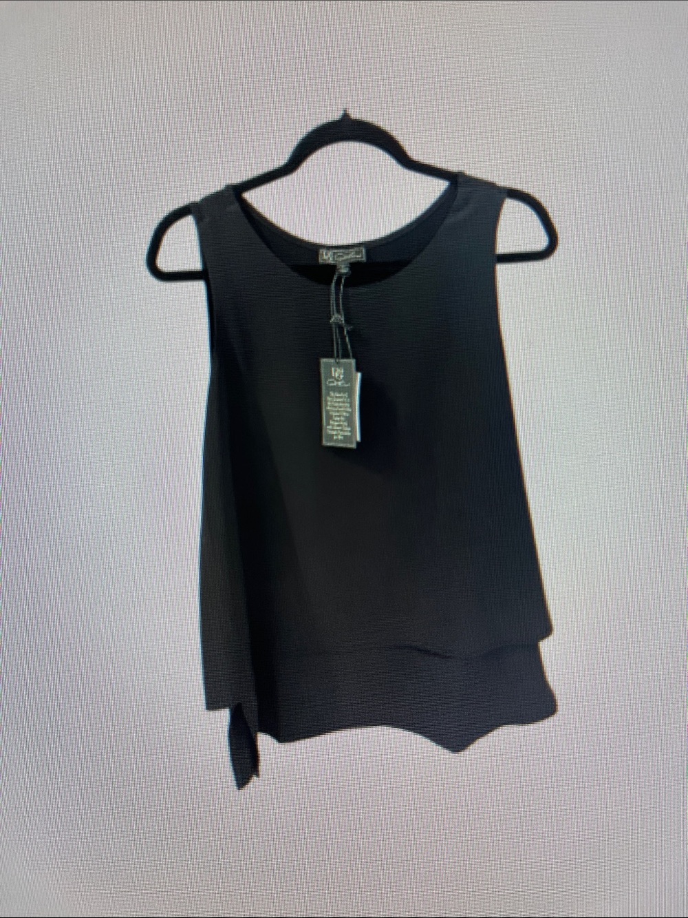 Black Layered Sleeveless Top - Women